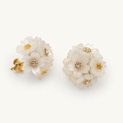 Chloe earrings – Creme puff 18k gold plated brass